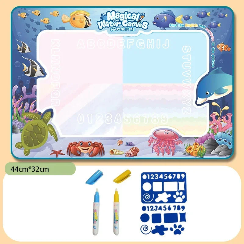 Magic Water Drawing Mat Magic Doodle Board Reusable Writing Educational Pad for Children Toddler Learning Toys