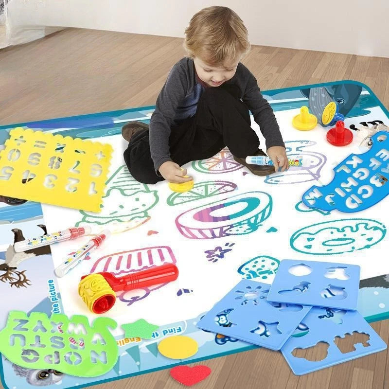 Magic Water Drawing Mat Magic Doodle Board Reusable Writing Educational Pad for Children Toddler Learning Toys