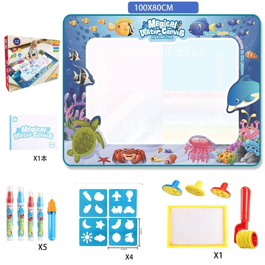 Magic Water Drawing Mat  Magic Doodle Board Reusable Writing Educational Pad for Children Toddler Learning Toys