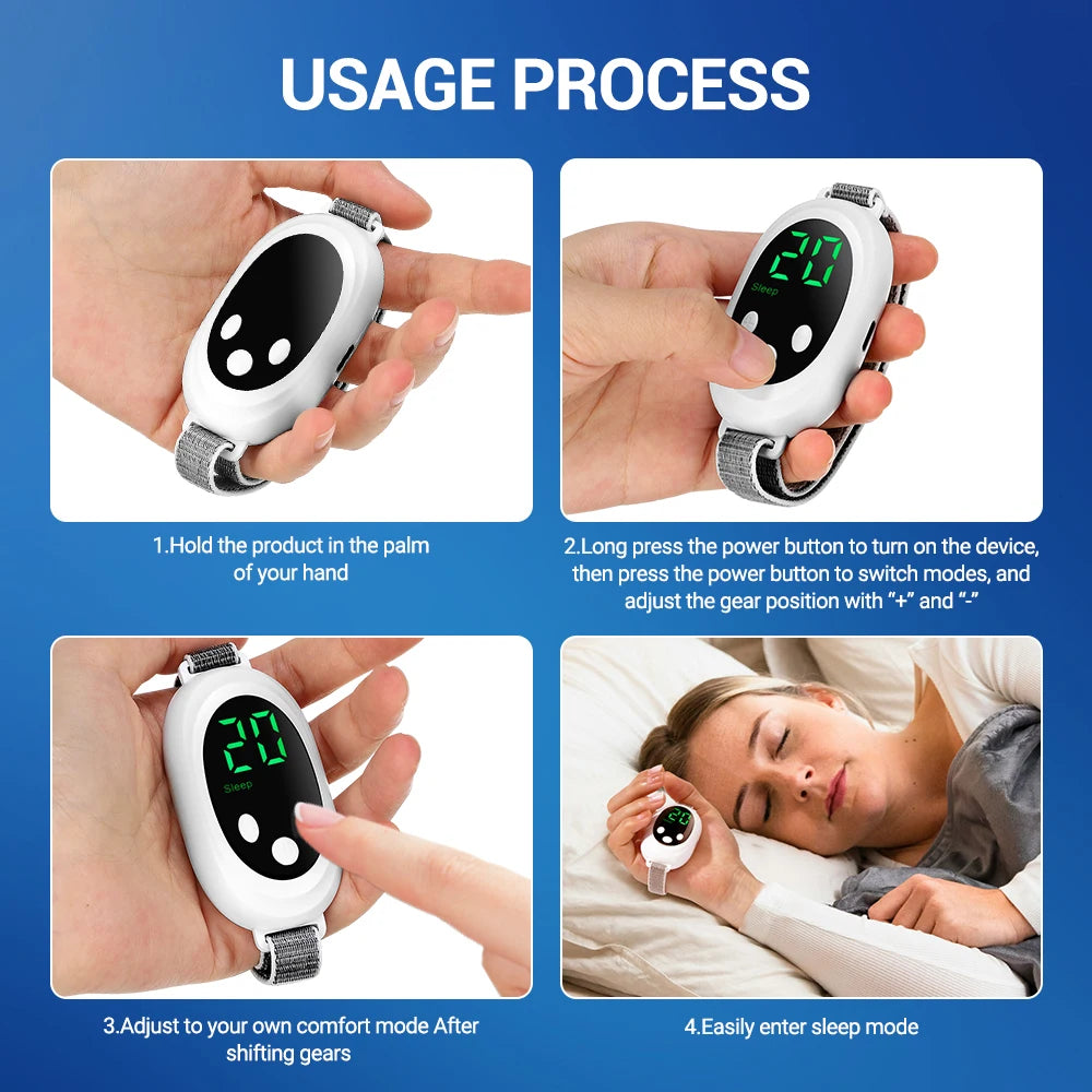 Finokrea Microcurrent Sleep Aid Device EMS Insomnia Stress Anxiety Relief Palm Pulse Massager